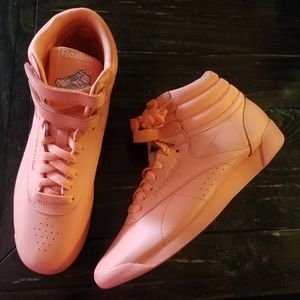 Coral high top reeboks